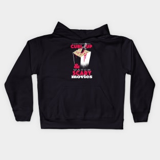 I Just Want to Curl Up & Watch Scary Movies Kids Hoodie